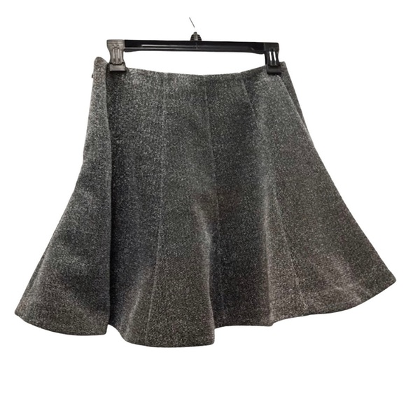 Express Gray Sparkly Schoolgirl Skater Circle Mini Skirt Skirt Size 2 - Picture 1 of 7